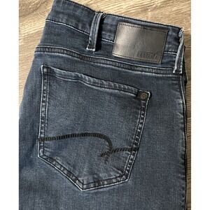 Mavi Zach Straight Leg Dark Wash Stretch Men's Blue Jeans Size 38x30